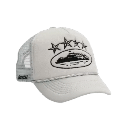 Corteiz 4 Starz Alcatraz Gray Trucker Hat