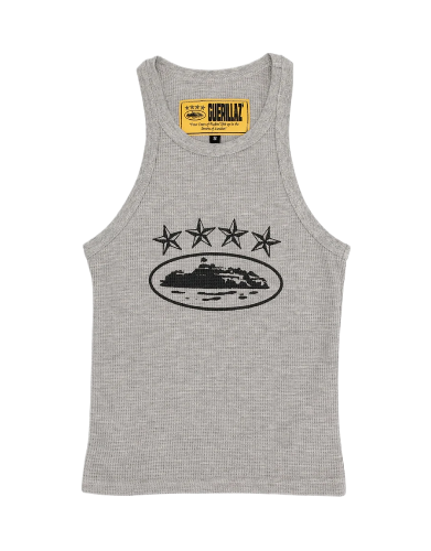 Corteiz 4Starz Alcatraz Womens Tank Top in grey