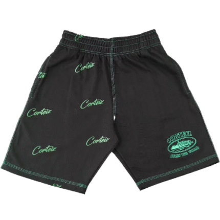 Corteiz Division 20 Shorts in Green/Black