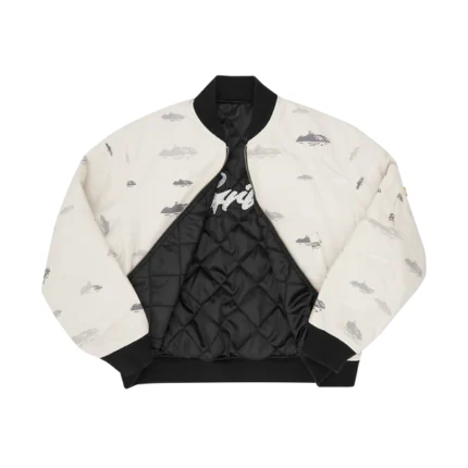 Corteiz Reversible Bomber Jacket Off-White and Black