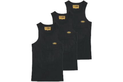Corteiz Bolo Essentials Tank Top 3-Pack in timeless black