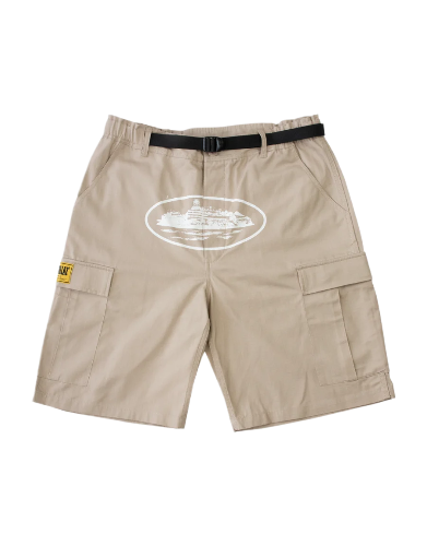 Corteiz Alcatraz Cargo Shortsin Beige