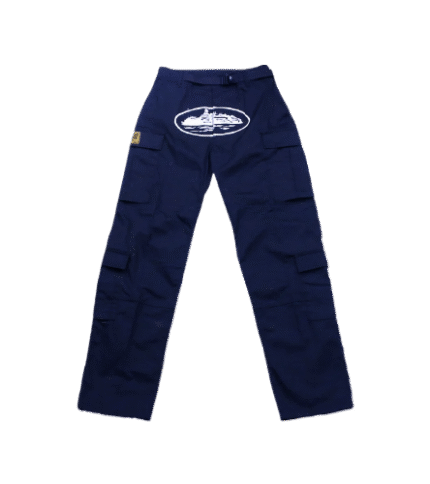 Corteiz Guerillaz Cargo Pants Navy Blue