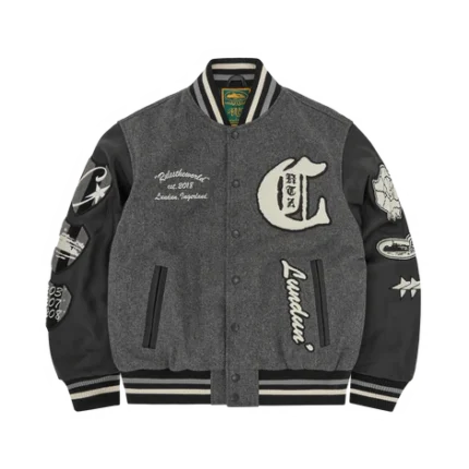 Corteiz US vs Dem Varsity Jacket Grey