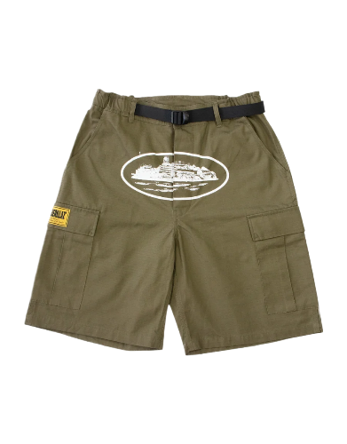 Corteiz Alcatraz Cargos in Khaki Green