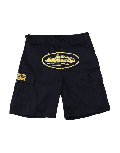 Corteiz Guerillaz Black/Yellow Shorts