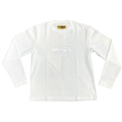 Corteiz Alcatraz Waffle Long Sleeve Sweatshirt White