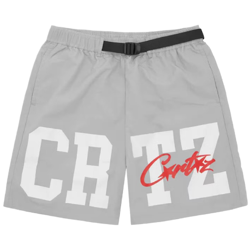 Corteiz CRTZ Nylon Shorts in Grey Corteiz CRTZ Nylon Shorts in Grey