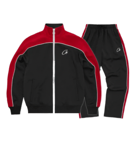 Corteiz Shotta Black/Red Tracksuit