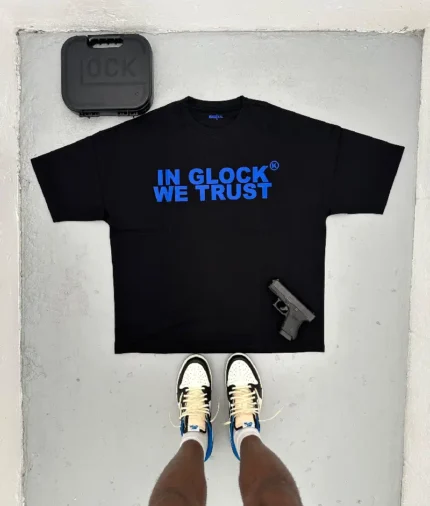 In Glock We Trust Oversized T-Shirt Black/Blue