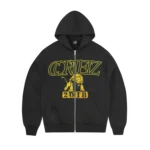 LION VARSITY ZIP HOODIE BLACK