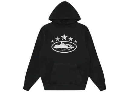 Corteiz 5 Starz Alcatraz Hoodie Black