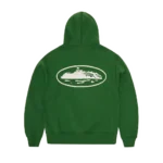 Corteiz Puff Print Island Zip Hoodie GREEN