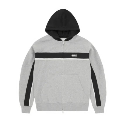 Corteiz Ribbed Sporteiz Zip Hoodie HEATHER GREY