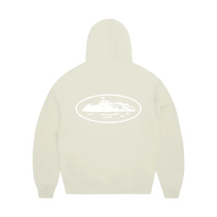 Island Puff Print Corteiz Zip Up Hoodie OFF WHITE