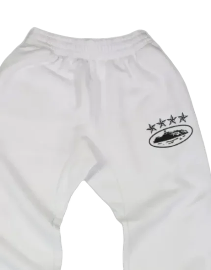 Corteiz 4Starz Alcatraz Sweatpants White