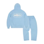 Corteiz Island Puff Print Tracksuit Baby Blue