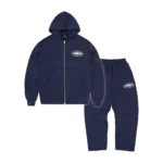 Corteiz Island Puff Print Tracksuit Navy