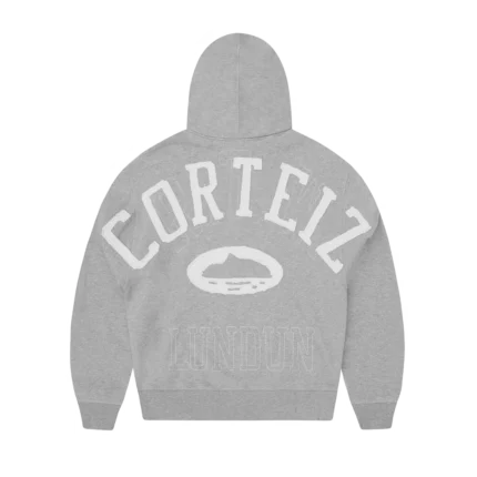 Corteiz Lundun Stitch Zip Hoodie Heater Grey