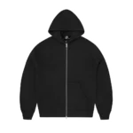 LUNDUN STITCH ZIP HOODIE BLACK