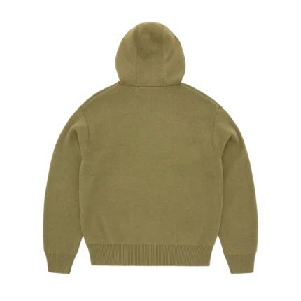 Corteiz COLLEGE KNIT ZIP HOODIE OLIVE