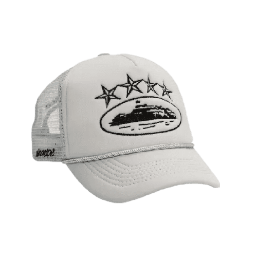 Corteiz 4 Starz Alcatraz Gray Trucker Hat