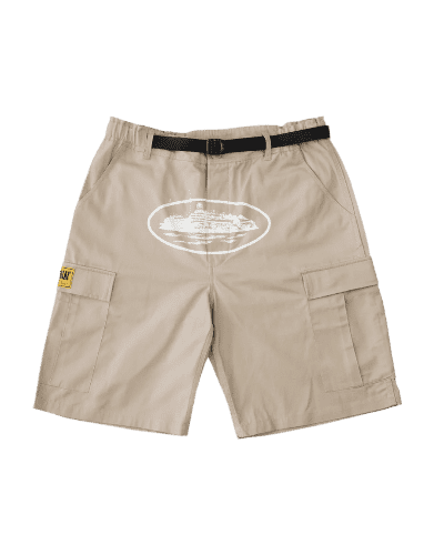 Corteiz Alcatraz Cargo Shortsin Beige