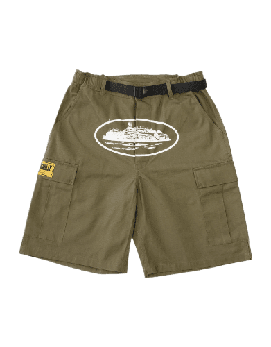 Corteiz Alcatraz Cargos in Khaki Green
