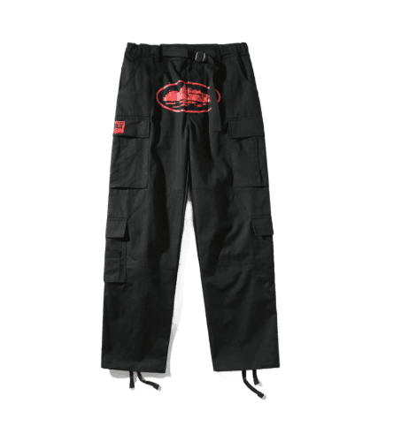 Corteiz Purp Guerillaz Cargos Black Red