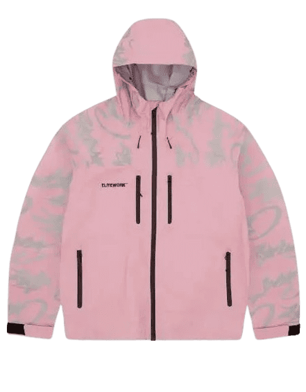 Corteiz Elite work Waterproof Shell Jacket Pink