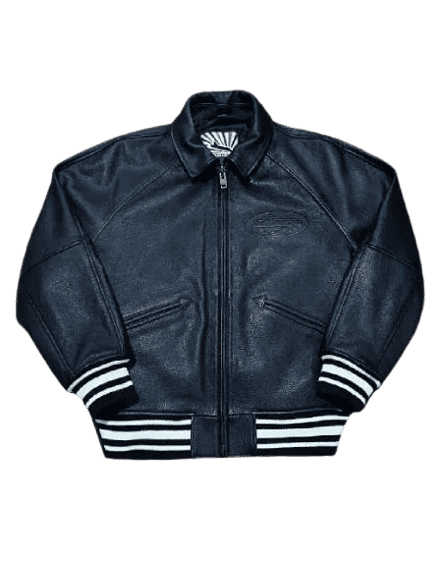 Corteiz Leather Jacket Black